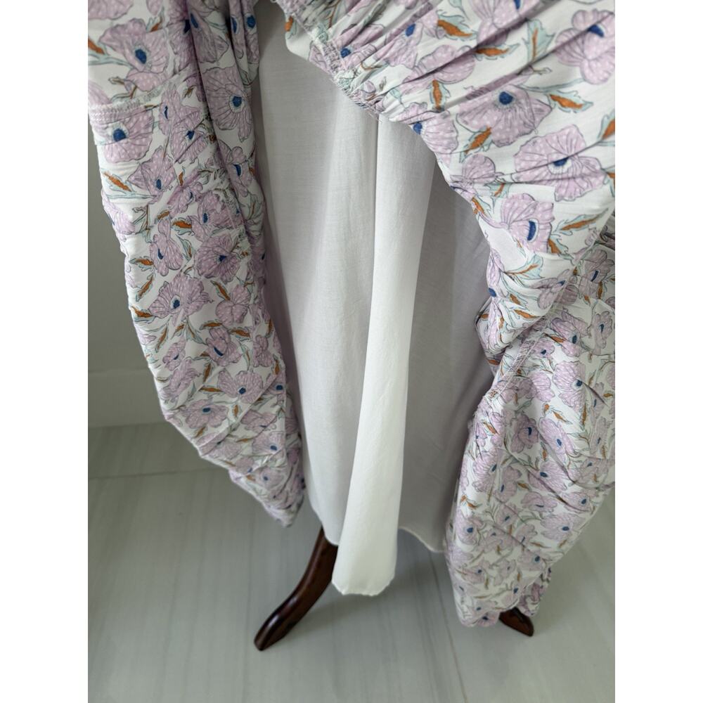Haute Hippie Style Cottagecore Floral Tiered Maxi Dress Boho Garden Party Large - Picture 9 of 11